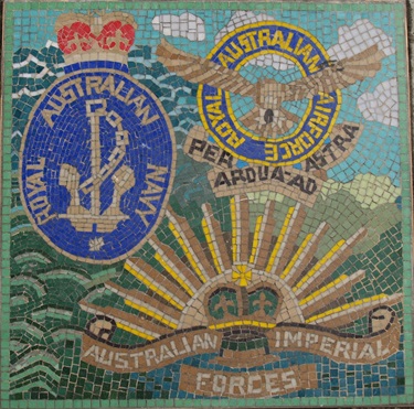 Mosaic Tile titled Armed Services