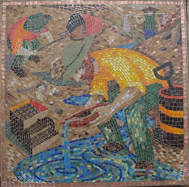 Mosaic Tile titled Mining