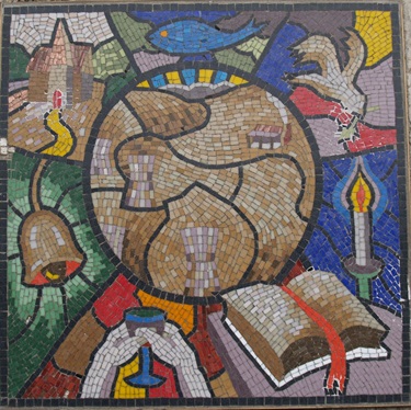 Mosaic Tile titled Religion
