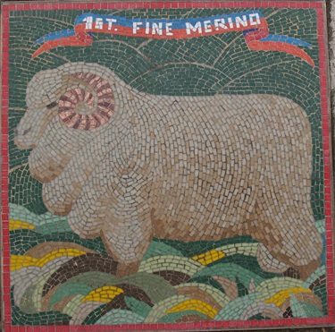 Mosaic Tile titled Sheep