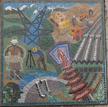 Mosaic Tile titled Snowy Scheme