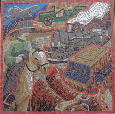 Mosaic Tile titled Transport