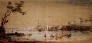 Artwork Twofold Bay by Oswald Brierly