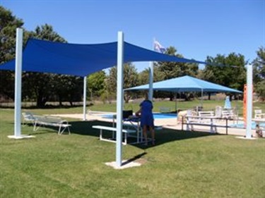 Shade sail at Berridale Pool