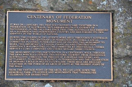 Centenary of Federation Plaque