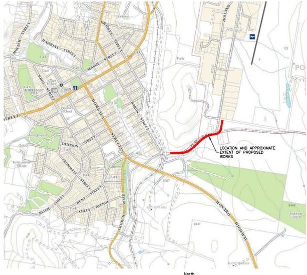 Map of proposed works