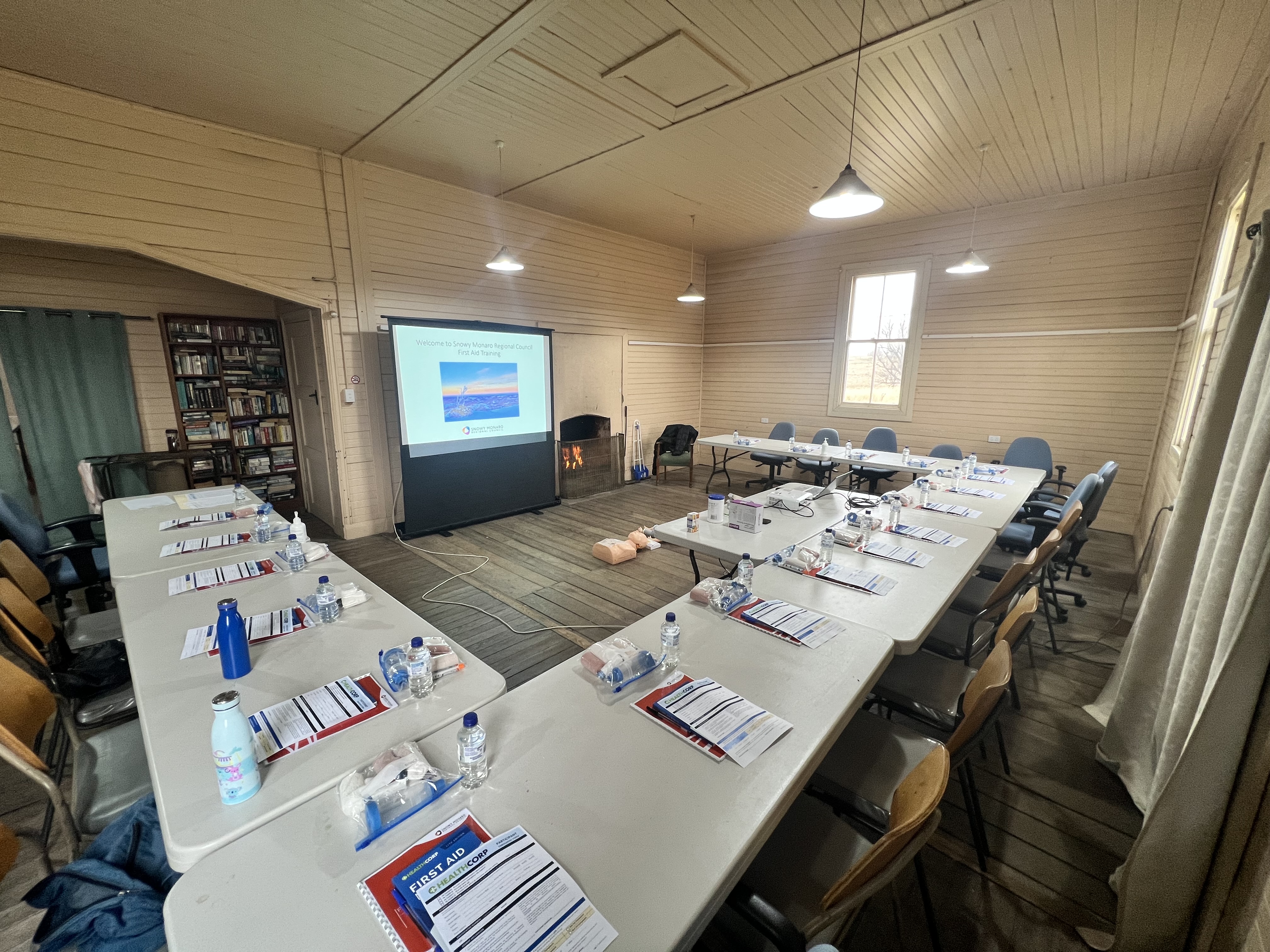 Bibbenluke Hall - Setup for first aid training