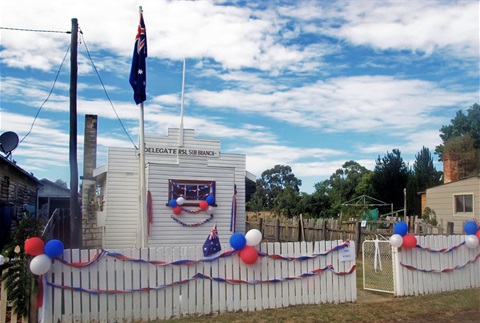 Delegate RSL Hall, argued by some to be the smallest in Australia, pictured here on Australia Day 2006.