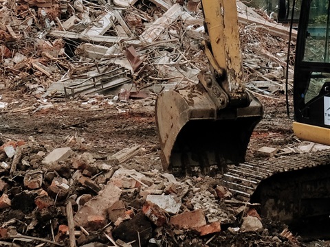 Demolition close-up