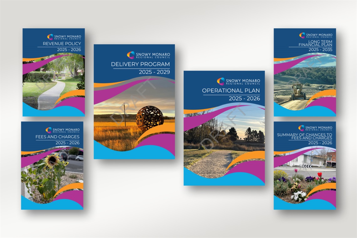 Covers from the IP&R suite of documents against a grey gradient background
